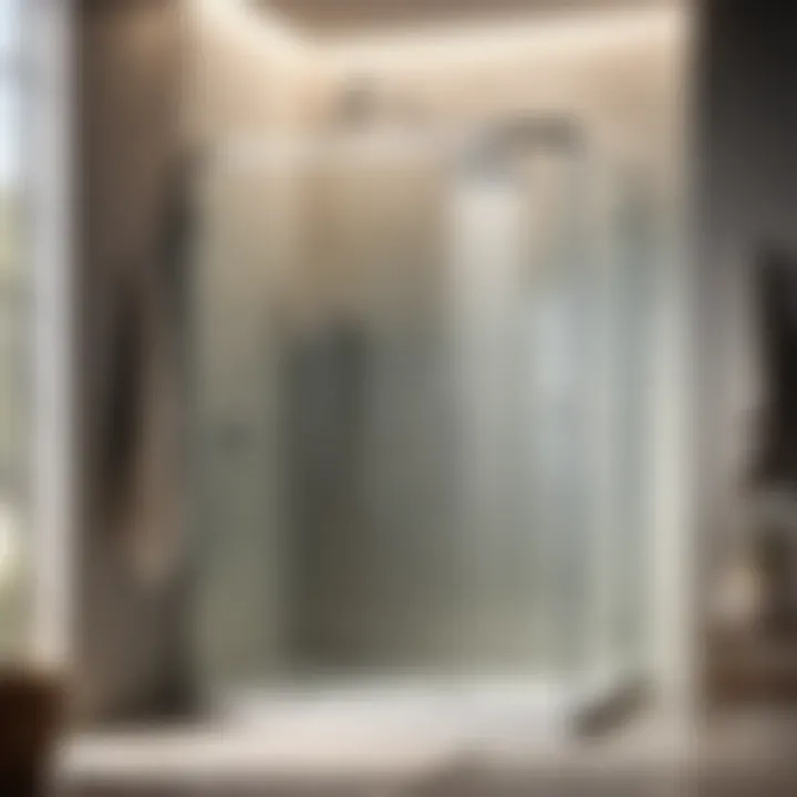 Exquisite chrome fixtures for frameless shower