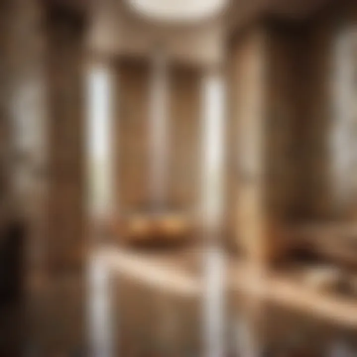 Exquisite mosaic tile flooring