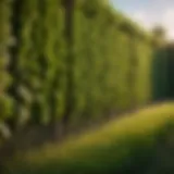 Elegant field fence design with lush greenery