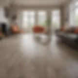 Luxurious Marmoleum Flooring in a Modern Living Room