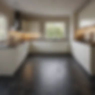 Stylish Kitchen with Marmoleum Flooring