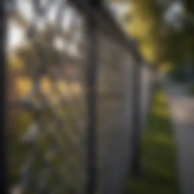 Achieving a Polished Fence Finish Finished chain link fence with taut wire and clean surroundings
