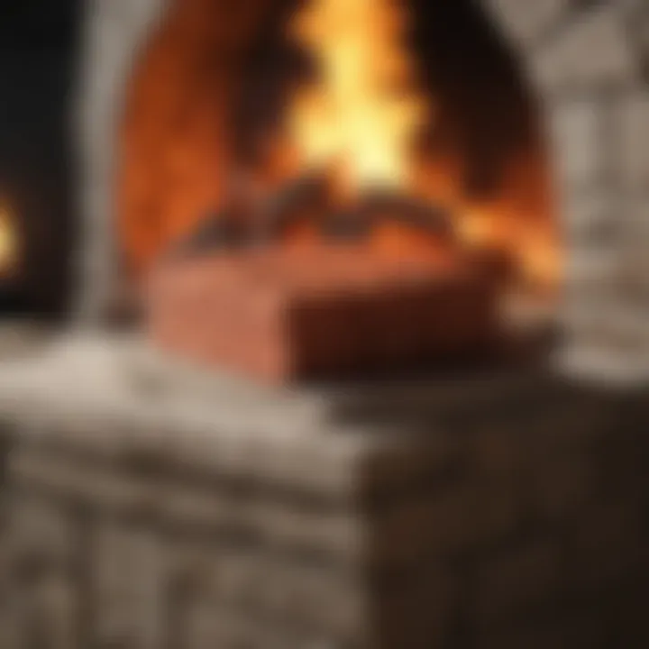 Fire bricks arrangement for pizza oven