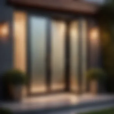 Contemporary Glass Panel Front Door Modern front door with sleek glass panels for contemporary appeal