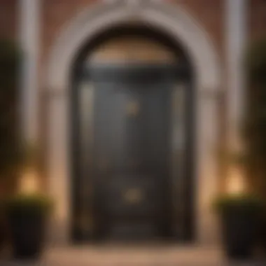Robust Steel Front Door Design Front door made of reinforced steel for enhanced safety