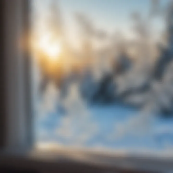 Mesmerizing Window Frost in Winter Morning Light Window Frost in Winter Morning Light