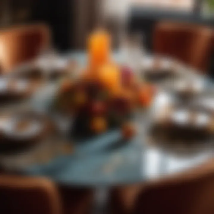 Playful mix of textures and materials on the table