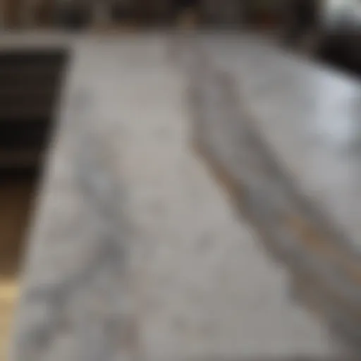 Elegant granite countertop with unique veining