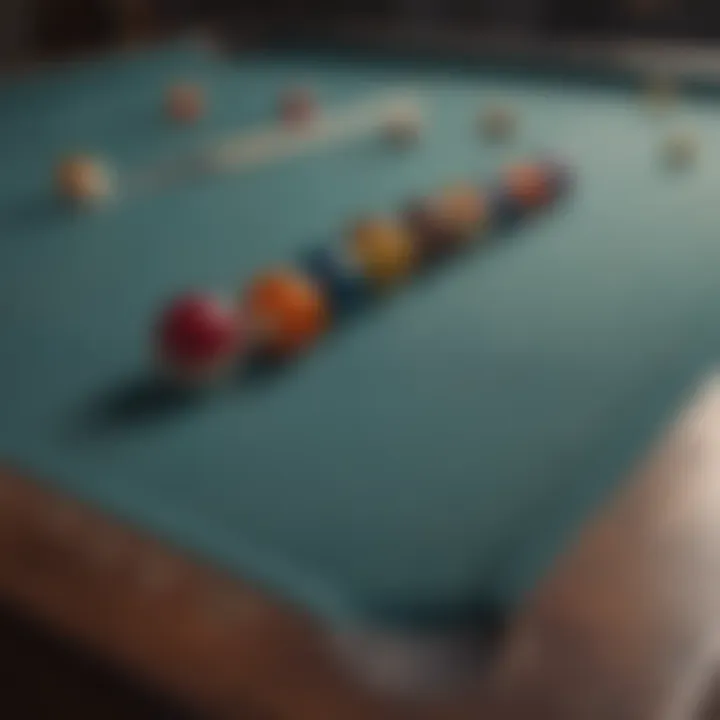 Components of a pool table laid out