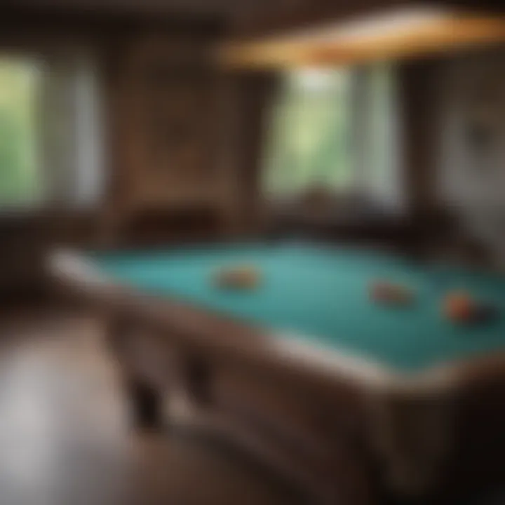 Final adjustments to a pool table