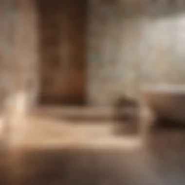 Seamless Harmony Harmonious blend of grout with tile for seamless look