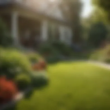 Healthy lawn thriving with eco-friendly practices