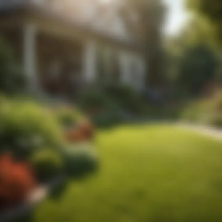 Healthy lawn thriving with eco-friendly practices