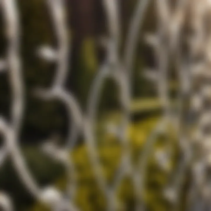 Close-up of high-quality aluminum fencing materials