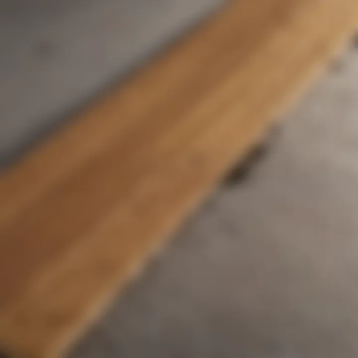 Side view detailing the thickness and construction of LifeProof Bamboo Flooring.