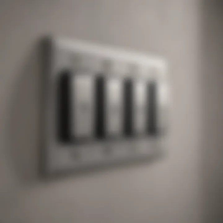 Close-up of an electrical switch being installed.