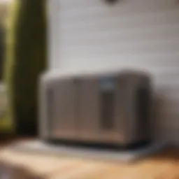 Illustration of home with standby generator installation