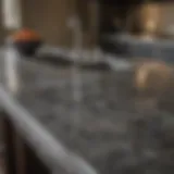 A pristine granite countertop ready for cleaning, showcasing its natural beauty.