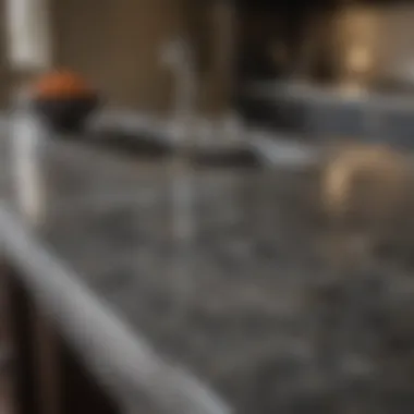 A pristine granite countertop ready for cleaning, showcasing its natural beauty.