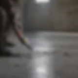 Advanced leak detection technology scanning a concrete slab