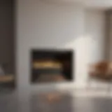 Modern fireplace design with sleek lines and minimalist decor