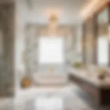 Luxurious Marble Accent Wall in Full Bath Remodel