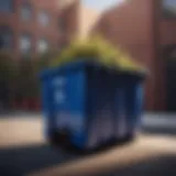 Innovative material used in open top trash dumpster