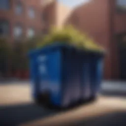 Innovative material used in open top trash dumpster
