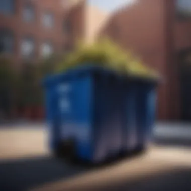 Innovative material used in open top trash dumpster