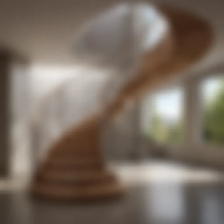 Sculptural stair design with organic curves