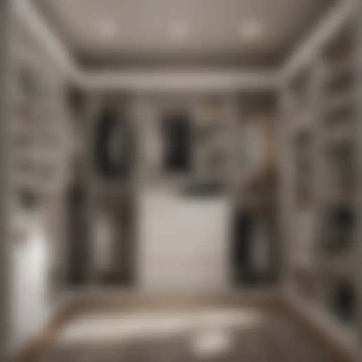 A serene, organized closet environment promoting calmness