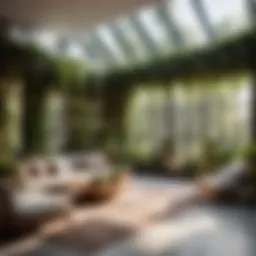 Innovative Sunroom with Living Green Wall