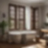 Elegant interior design featuring stylish window shutters