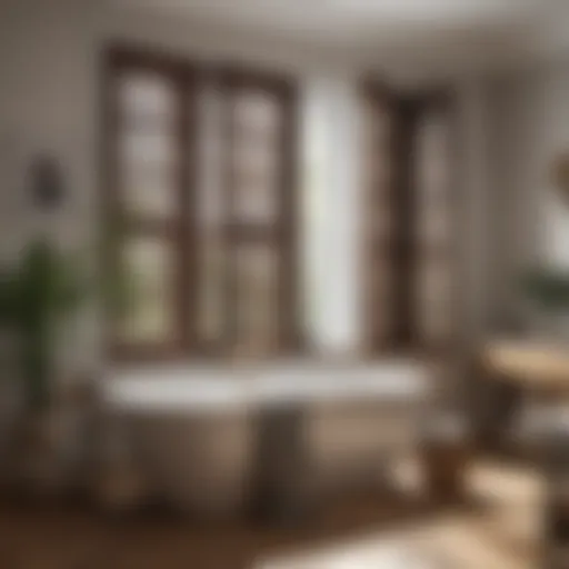 Elegant interior design featuring stylish window shutters