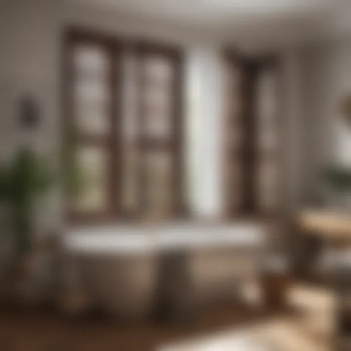 Elegant interior design featuring stylish window shutters