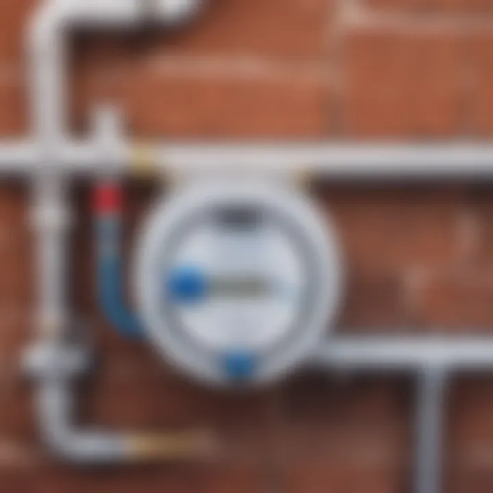 Illustration of water meter connection