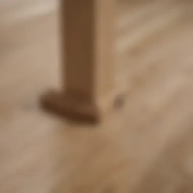 Close-up of a well-fitted wood floor joint demonstrating installation precision