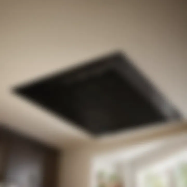 Ventilation ductwork in kitchen
