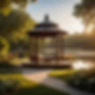 Tranquility by the Water: Round Gazebo Lakeside Retreat Round Gazebo in Tranquil Lakeside Setting