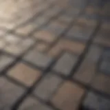 A close-up view of meticulously arranged paving stones