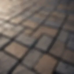 A close-up view of meticulously arranged paving stones