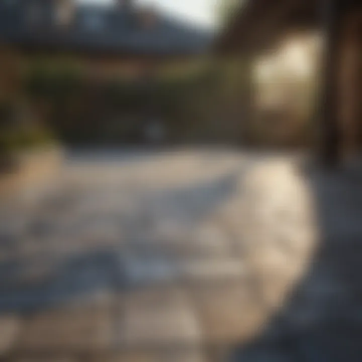 A beautifully leveled patio showcasing paving stones