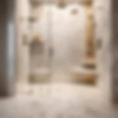 Luxurious marble tile for frameless shower floor
