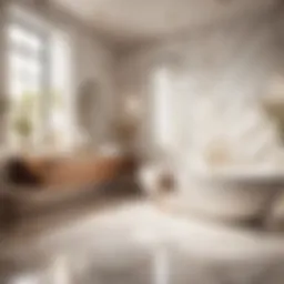 Luxurious Marble Tiles in Bathroom