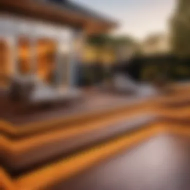 Luxurious outdoor deck with custom features