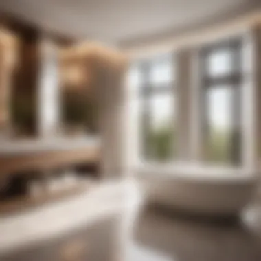 Luxurious Cleaning Experience Sparkling clean bathroom with luxury accessories