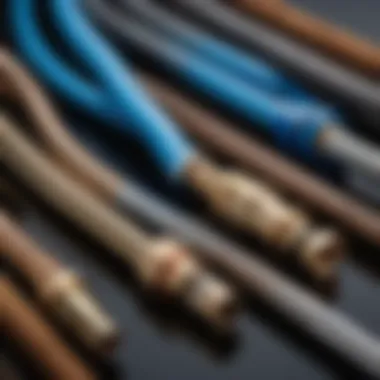 Illustration showing different types of main water line connectors