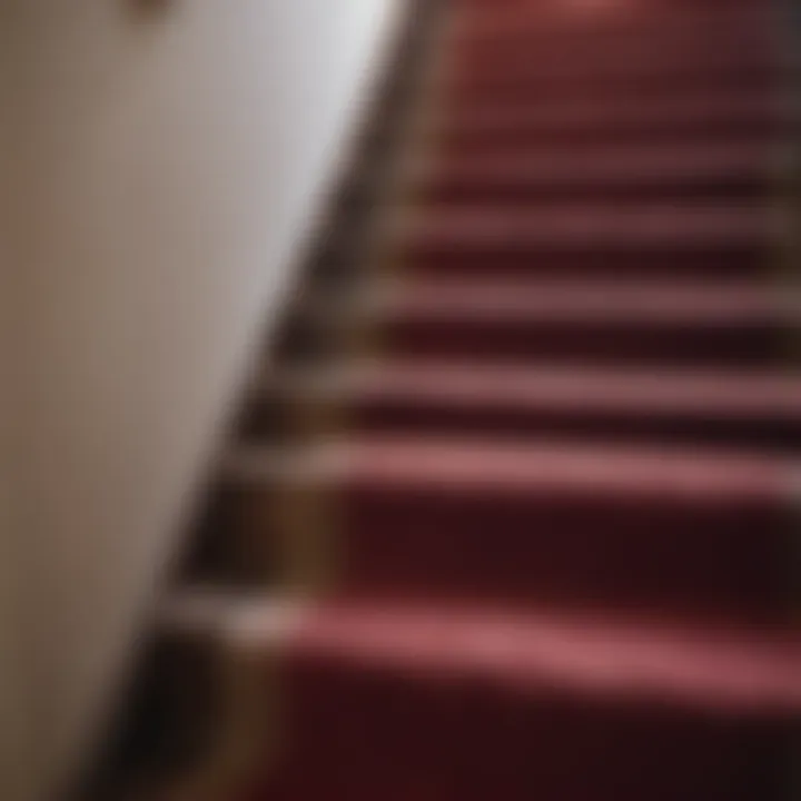 Maintenance tools for cleaning wool carpet on stairs