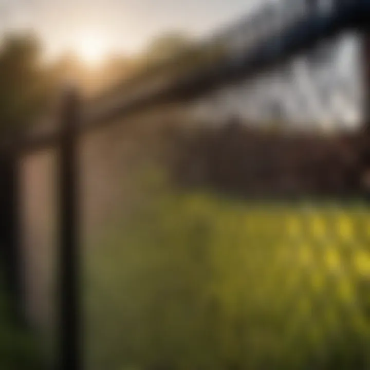 Maintenance of black chain link fence