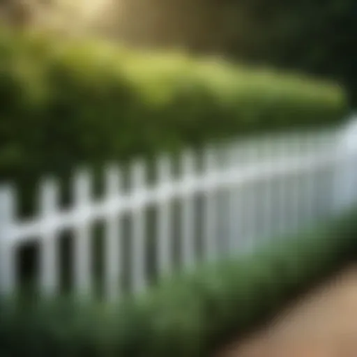 Majestic White Fence against Lush Greenery